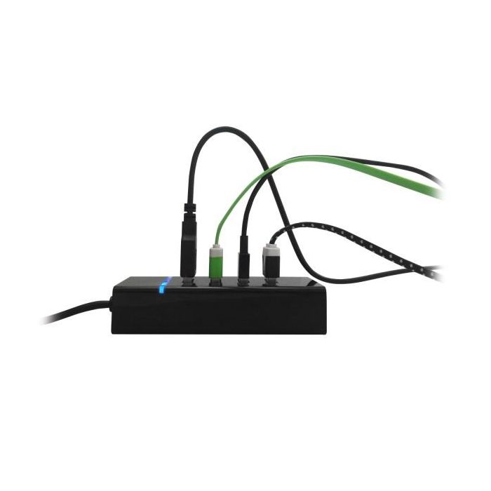 Ewent EW1137 Hub USB-C 4 Puertos USB 3.2 Gen1 (USB 3.0) para conectar periféricos USB Type-A a tu portátil 2