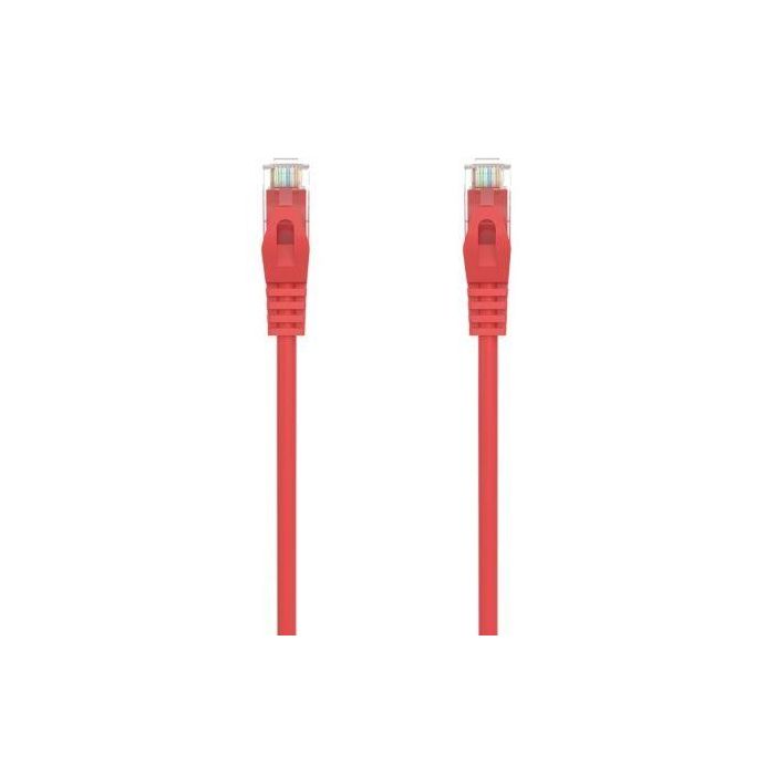 AISENS - CABLE DE RED LATIGUILLO RJ45 LSZH CAT.6A 500 MHZ UTP AWG24, ROJO, 0.5M