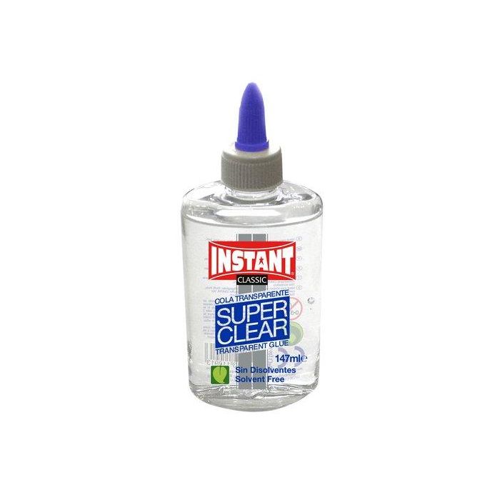 Instant Cola Superclear Botella 147 mL - Pegamento transparente para papel, cartón y slimes