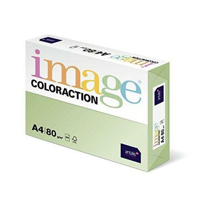 Image Papel Reprográfico Coloraction Din A4 80 gr Paquete 500H Jungle-Verde Pastel -Caja 5 Ud-