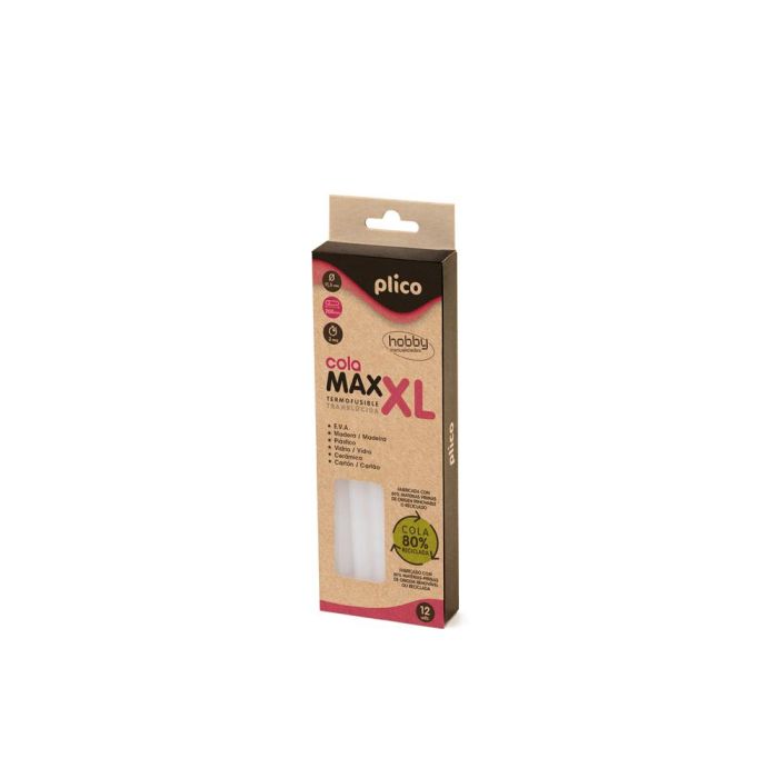 Barra Termofusible Plico Cola Maxi XL Reciclada 11,5 mm De Diametro X 200 mm De Alto Blister De 12 Unidades