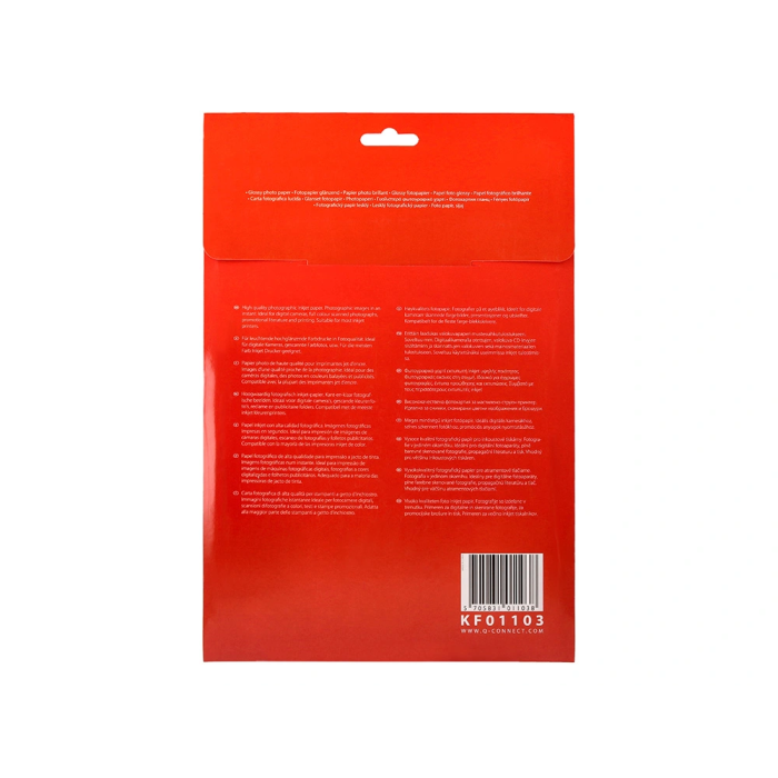 Q-connect Papel Fotográfico Glossy KF01103 DIN A4 Digital Photo para Ink-Jet, Bolsa de 20 Hojas de 180 gr 4