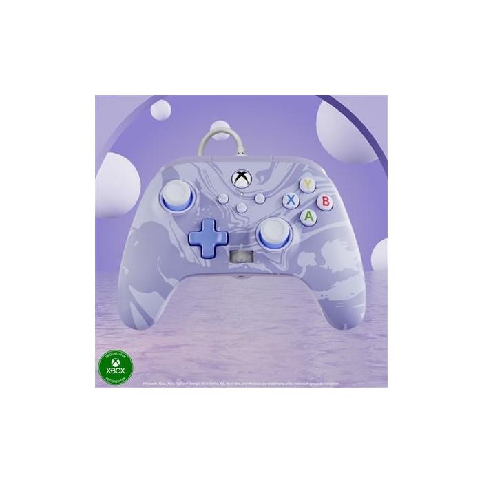 Power A Mando con Cable Mejorado XBGP0001-01 para Xbox Series X/S Remolino Lavanda, Diseño Ergonómico, Botones Asignables, Funciona con Xbox One y Windows 10/11 9