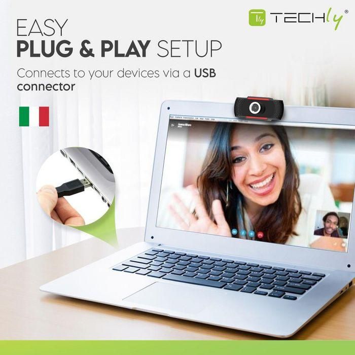 Techly CMOS, 1920x1080, 25 fps, USB 2.0, 75x25x35 mm 6 Techly CMOS, 1920x1080, 25 fps, USB 2.0, 75x25x35 mm 6