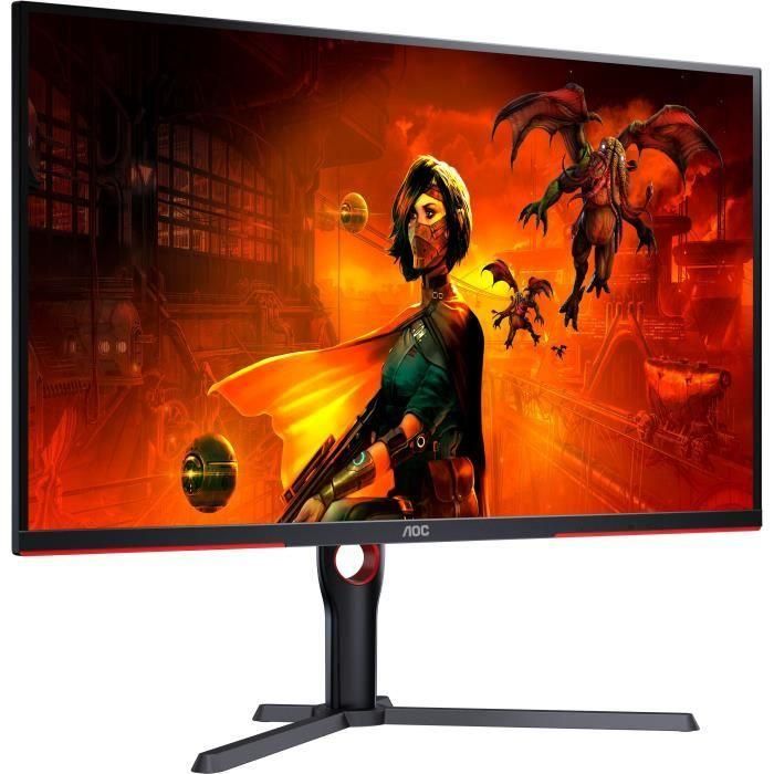 AOC U32G3X Monitor Gaming 32 pulgadas UHD 4K IPS 144Hz 1ms con Adaptive Sync, Altura Regulable, 2 HDMI y 2 DisplayPort, Negro 2