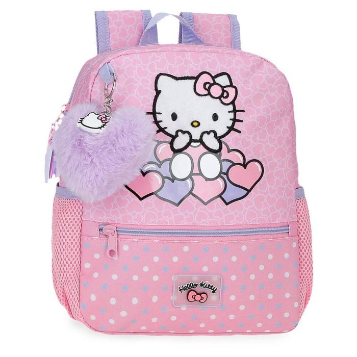 Mochila Hearts & Dots Hello Kitty 28cm adaptable 0 Mochila Hearts & Dots Hello Kitty 28cm adaptable 0
