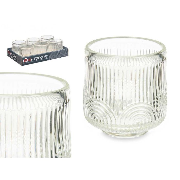 Portavela Circulo Raya Peq Transparente Giftdecor 7CM (12 Unidades) Portavela Circulo Raya Peq Transparente Giftdecor 7CM (12 Unidades)