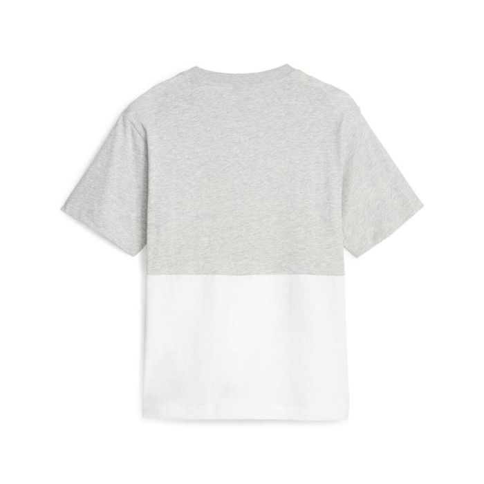 Camiseta de Manga Corta Mujer Puma Power Colorblock Gris
