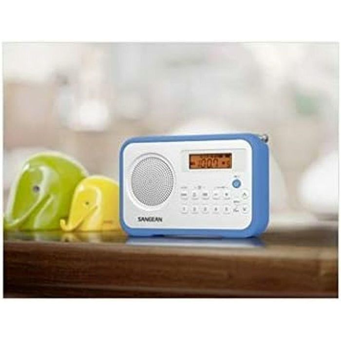 Radio Portátil Sangean PR-D18 Azul Blanco Ambar 5 Radio Portátil Sangean PR-D18 Azul Blanco Ambar 5