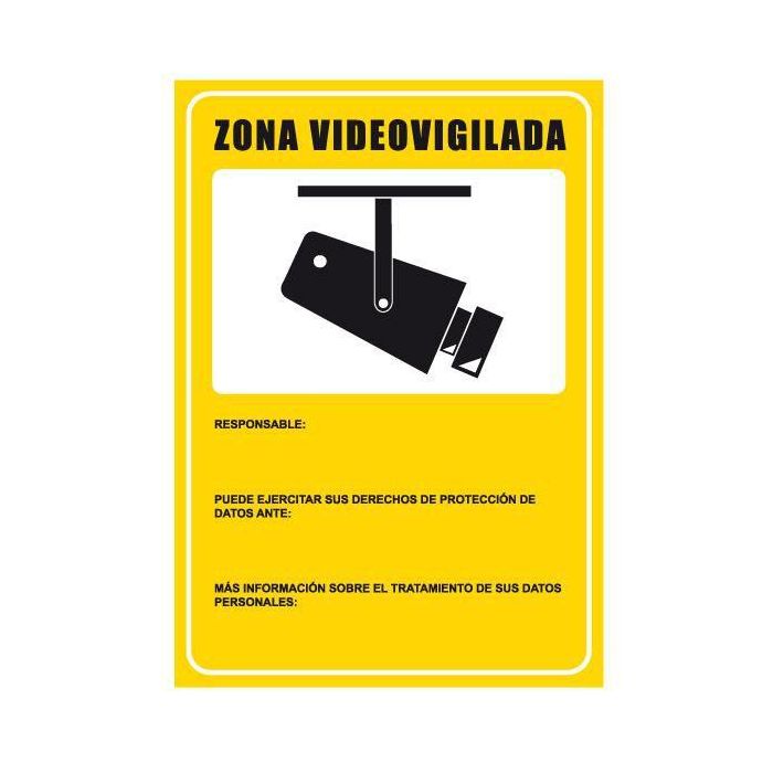 Noname Cartel zona videovigilada para exterior (30x21cm) Noname Cartel zona videovigilada para exterior (30x21cm)