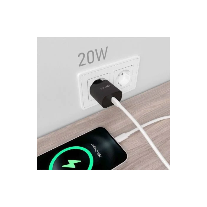 AISENS - CARGADOR USB-C PD3.0 1 PUERTO 1xUSB-C 20W, NEGRO 4