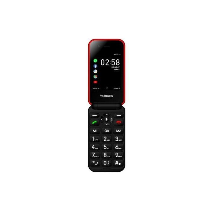 Teléfono Móvil Telefunken S760 para Personas Mayores/ Rojo 1 Teléfono Móvil Telefunken S760 para Personas Mayores/ Rojo 1
