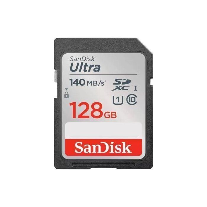 SanDisk SDSDUNB-128G-GN6IN Tarjeta de Memoria Ultra 128GB SDXC UHS-I Clase 10 140MB/s para Full HD, resistente a golpes y agua. SanDisk SDSDUNB-128G-GN6IN Tarjeta de Memoria Ultra 128GB SDXC UHS-I Clase 10 140MB/s para Full HD, resistente a golpes y agua.