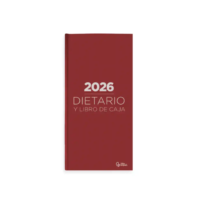 Liderpapel Dietario 2026 Cuarto 150x215 mm Día Página Color Rojo Papel 70 gr FSC 1