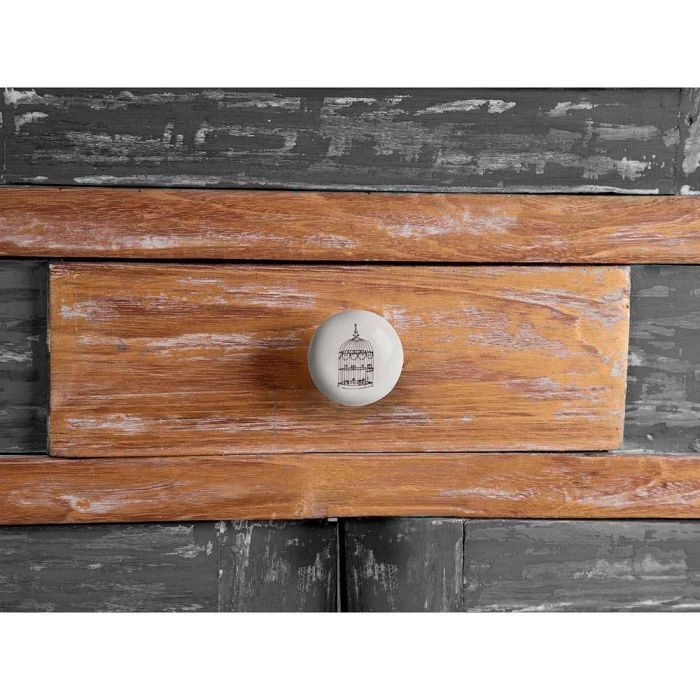 Rei E815 Blister 4 Pomos Redondos para Mueble, Porcelana Ilustrada, Ø40mm 4