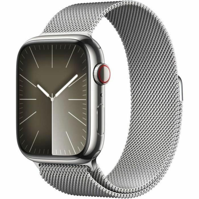 Apple Watch Series 9 GPS + Cellular - 45 mm - Caja de acero plateada - Brazalete Milanese Loop plateado