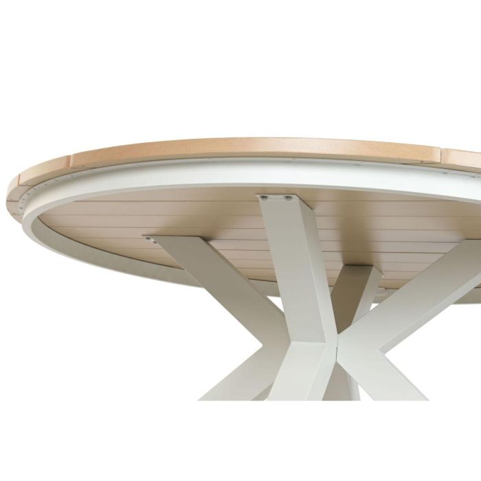 DKD Home Decor Mesa Redonda Blanca de Aluminio para Comedor, Terraza y Jardín - 140 cm Diámetro x 75 cm Alto 4 DKD Home Decor Mesa Redonda Blanca de Aluminio para Comedor, Terraza y Jardín - 140 cm Diámetro x 75 cm Alto 4