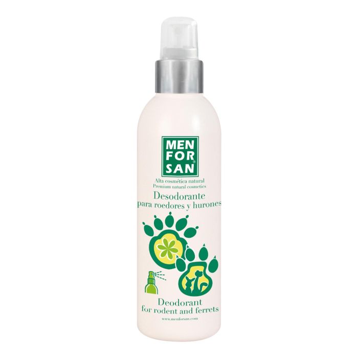 Men For San Desodorante Roedores y Hurones Spray 125 ml - Elimina Olores, Sin Alcohol, pH Neutro, Aroma Talco, Brillo y Volumen