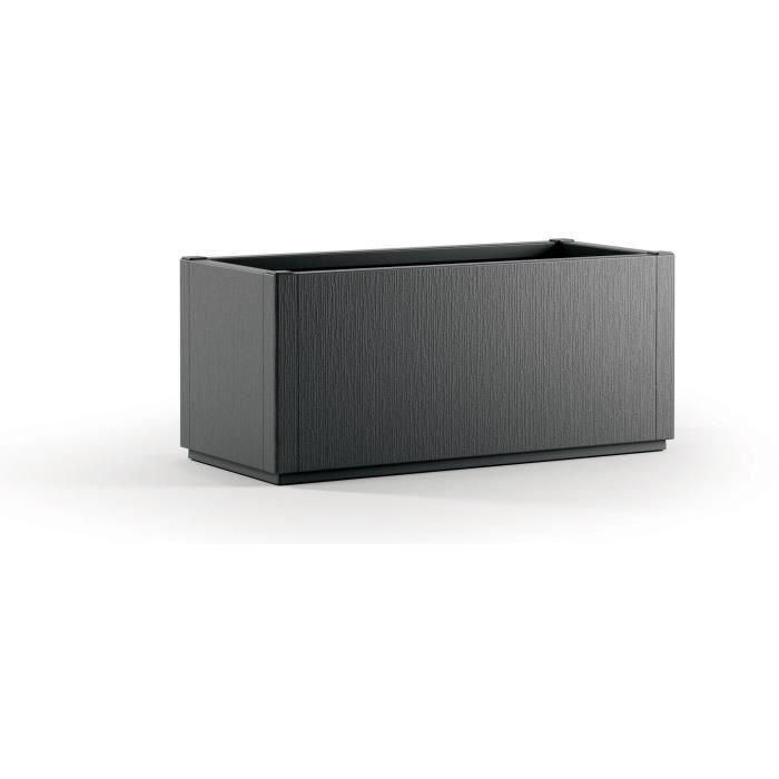 Stefanplast STE8003507685017 Jardinera Ethica rectangular 80 cm grafito