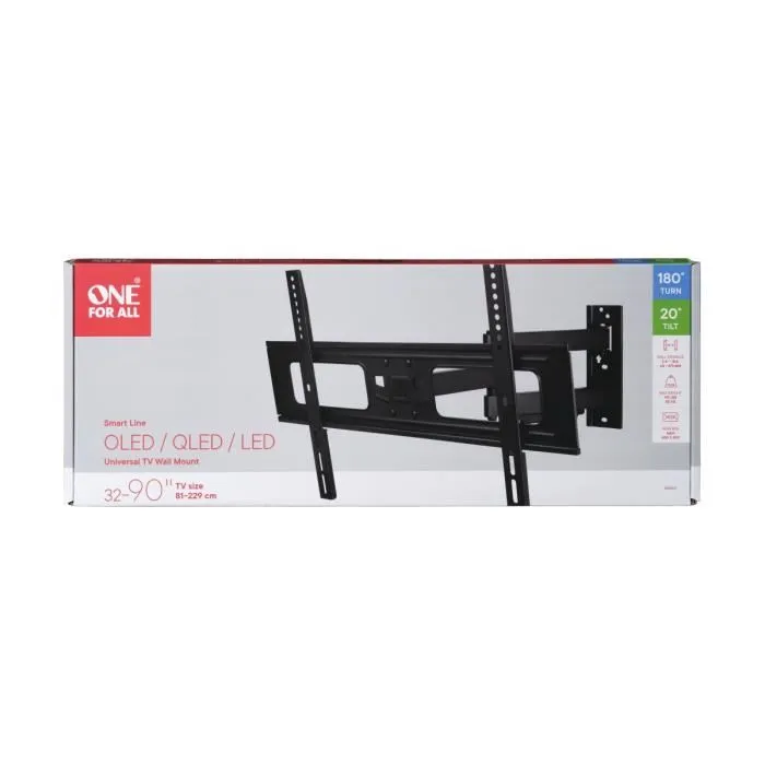 One For All WM2651 Soporte de Pared Giratorio e Inclinable para TV de 81-213cm (32-84) VESA hasta 600x400mm 3 One For All WM2651 Soporte de Pared Giratorio e Inclinable para TV de 81-213cm (32-84) VESA hasta 600x400mm 3