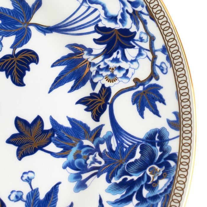 Wedgwood Plato Pastas Hibiscus 20 cm (4 Unidades) con Franjas de Oro de 22 Quilates 1