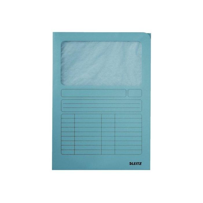 Subcarpeta Leitz Ventana 140G A4 Azul Paquete De 100