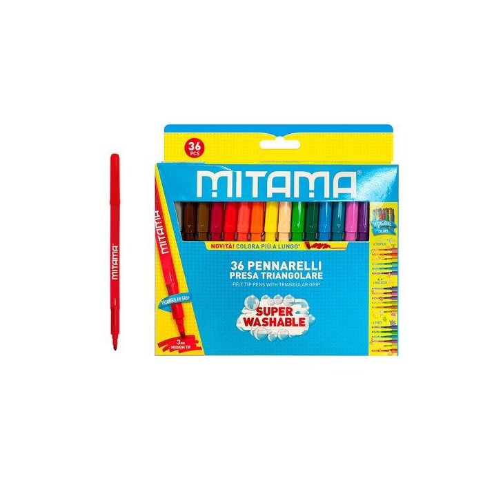 Rotulador Fibra Mitama Triangular 3Mm Caja De 36