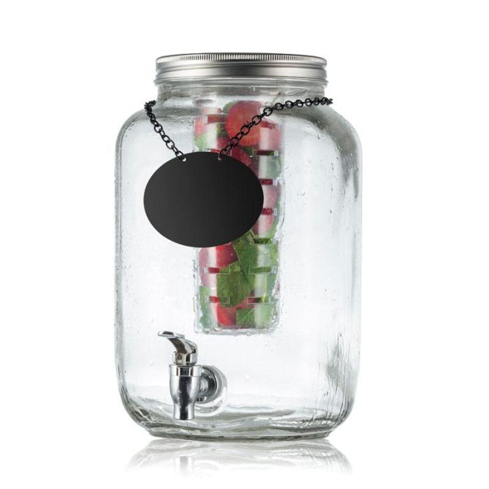 TABLECRAFT - BDG3000 - Dispensador de líquidos. Incluye infusor - Capacidad 7,5 litros - 25 x 25 x 35 cm - Transparente