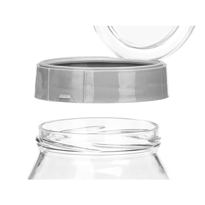 Bote Tapa 1L Gris Vivalto 9x19x9cm (Set de 12) 3