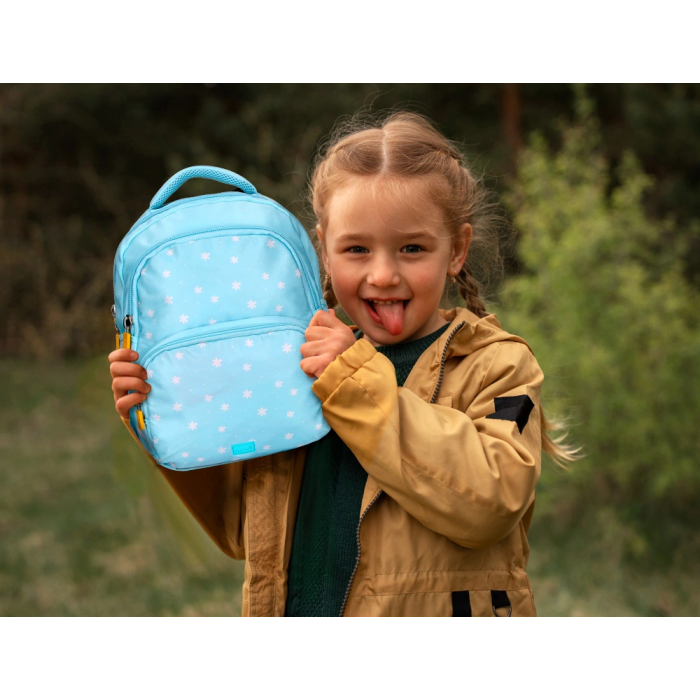 Liderpapel Mochila Multibolsillo Infantil Azul Flowers 350x110x270 mm 11