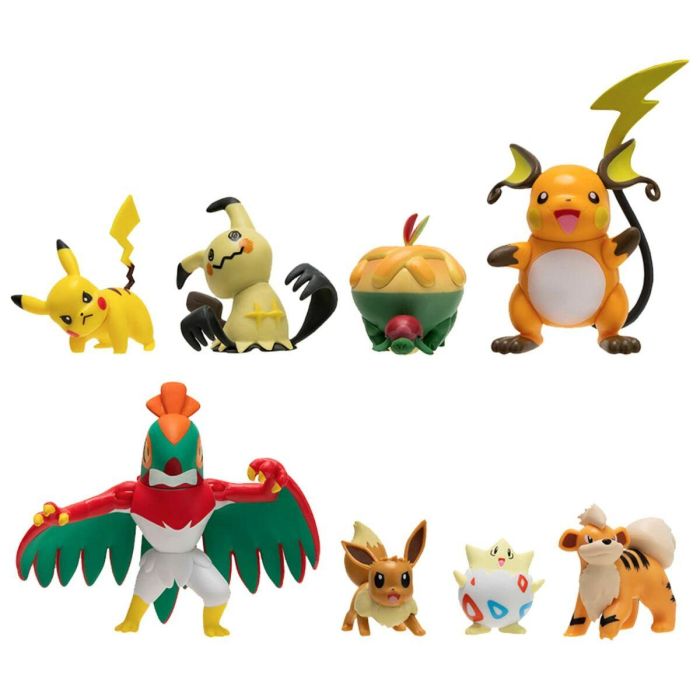 8 Figuras de Bandai Bandai - Pokémon - Pikachu, Evoli, Dratatin, Tegepi, Caninos, Mimiqui, Raichu y Brutalé 1