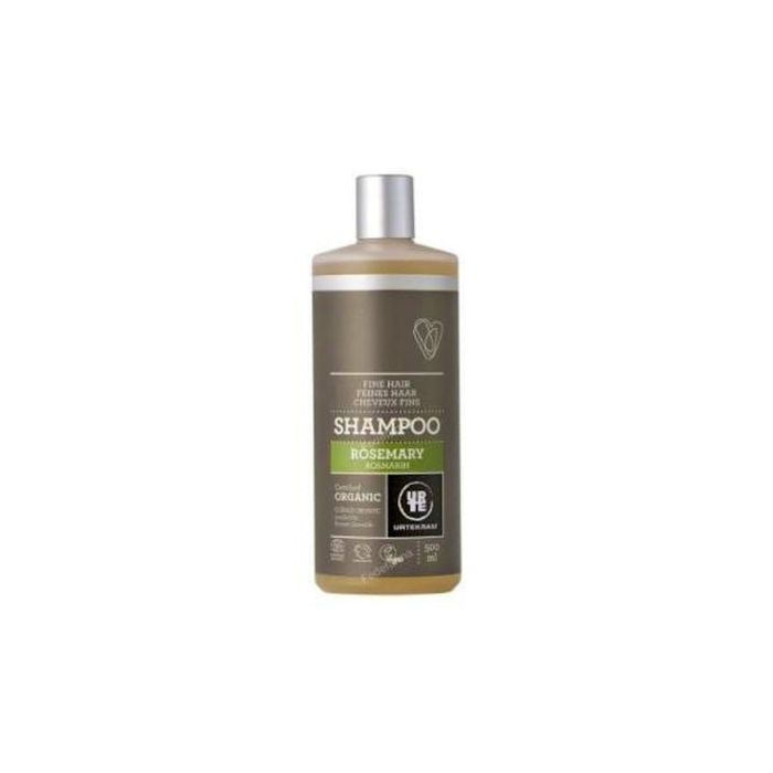 URTEKRAM Champú Romero Cabello Fino 500ml - Orgánico, Vegano, Estimula Crecimiento, Hidratante, Certificado COSMOS ORGANIC