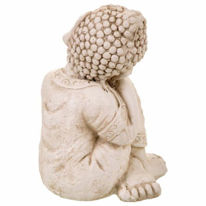 Figura Decorativa Alexandra House Living Gris Poliresina Buda 25 x 34 x 25 cm 1