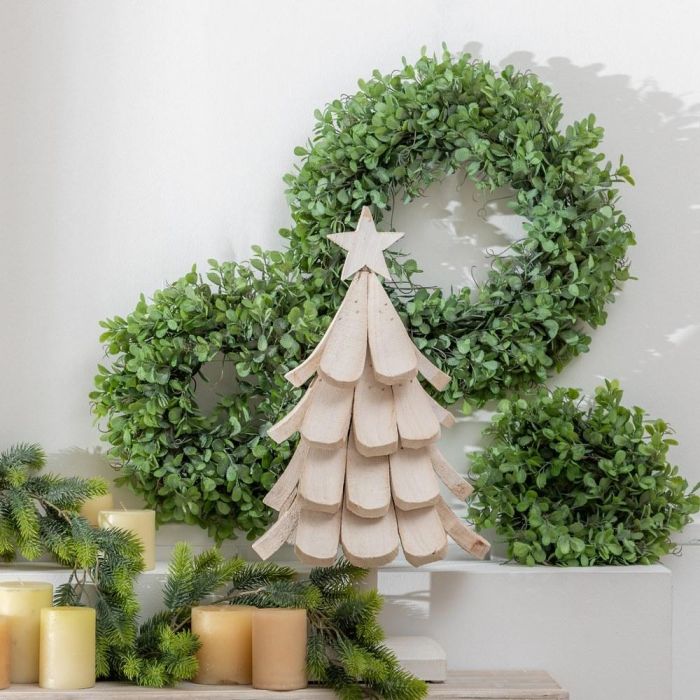 Centro Mesa Verde Pvc Decoración 31 X 31 cm