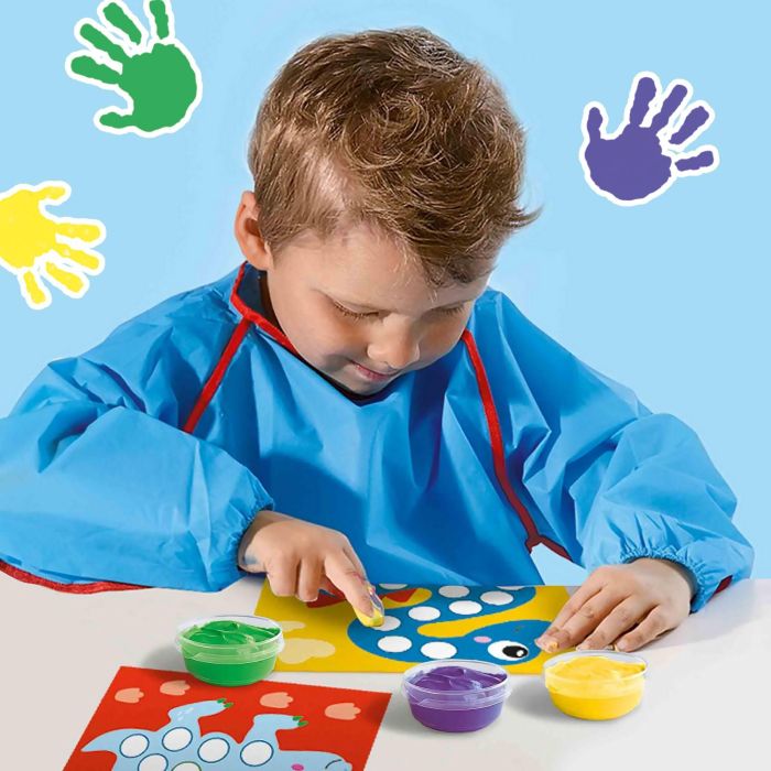 Ses Creative SES1710479942074 Mi Primero - Kit de Pintar con los Dedos de Dinosaurios - Incluye 10 cartas 3