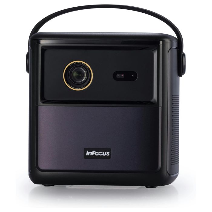 InFocus Crusader Challenger IN3008SL Proyector LED Full HD 1080p 350 Lúmenes Portátil con Batería Android TV Smart, WiFi, Bluetooth, 3D, HDR10, 43-130", Color Púrpura 14