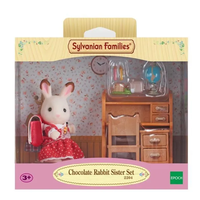 Sylvanian Families 5016 Set Oficina con Niña Conejo Incluye Escritorio, Silla, Figura Conejito Chocolate y Accesorios para Niños a Partir de 4 Años 2