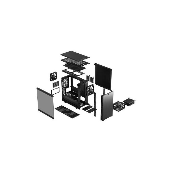 Fractal Design Define 7 Mini Negro PC - Micro ATX/Mini-ITX, Ventiladores Incluidos, Gestión de Cables, FD-C-DEF7M-02