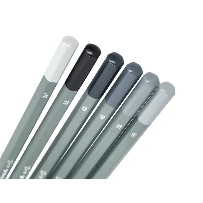 Liderpapel Lápices de grafito, caja 6 unidades, durezas surtidas, certificado FSC 3