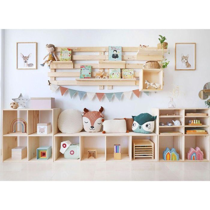 Astigarraga Estantería Modular 6 Cubos Dinamic Pino Macizo 70,8 x 70,8 x 33 cm Astigarraga Estantería Modular 6 Cubos Dinamic Pino Macizo 70,8 x 70,8 x 33 cm