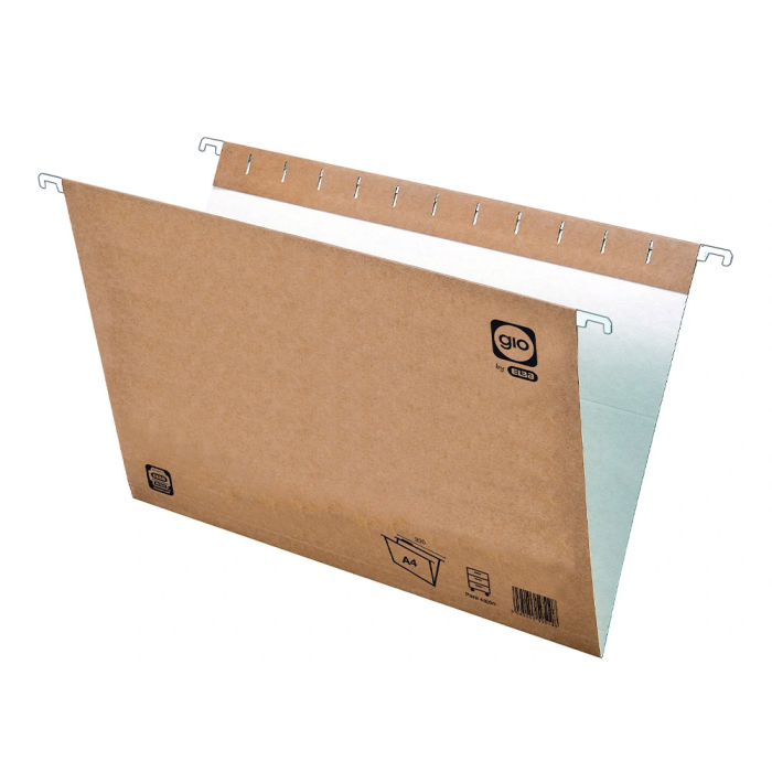 Gio Carpeta Colgante Gio Din A4 41200 Kraft 240 G/M2 210 X 297 Mm Con Varilla De Acero Y Visores 1