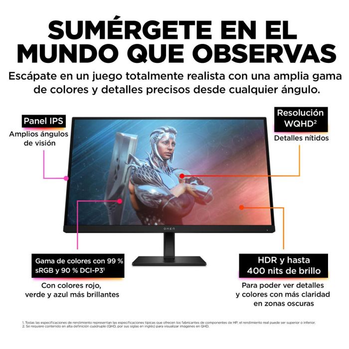 Monitor Gaming HP OMEN 27" IPS 165 Hz 43