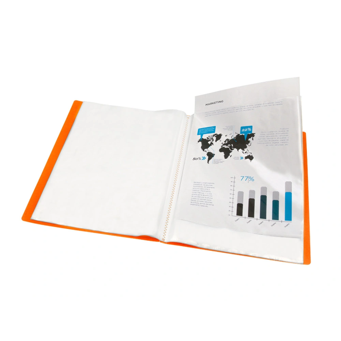 Liderpapel Carpeta Escaparate 47481 10 Fundas Polipropileno Traslúcida Din A4 Naranja Frosty 6