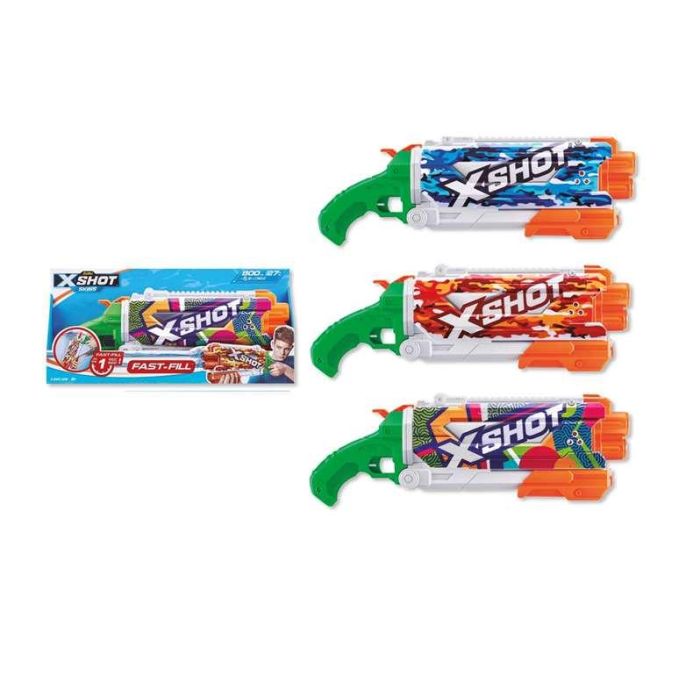 Pistola de agua x-shot skins pump action fast-fill, 49x18x6cm. - modelos surtidos 1