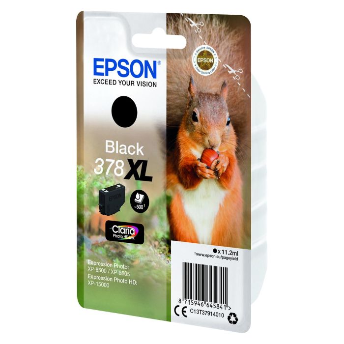 Epson Cartucho Tinta Negro 378XL Claria Photo HD para XP-8500, 8505, 15000 (11.2ml) 2