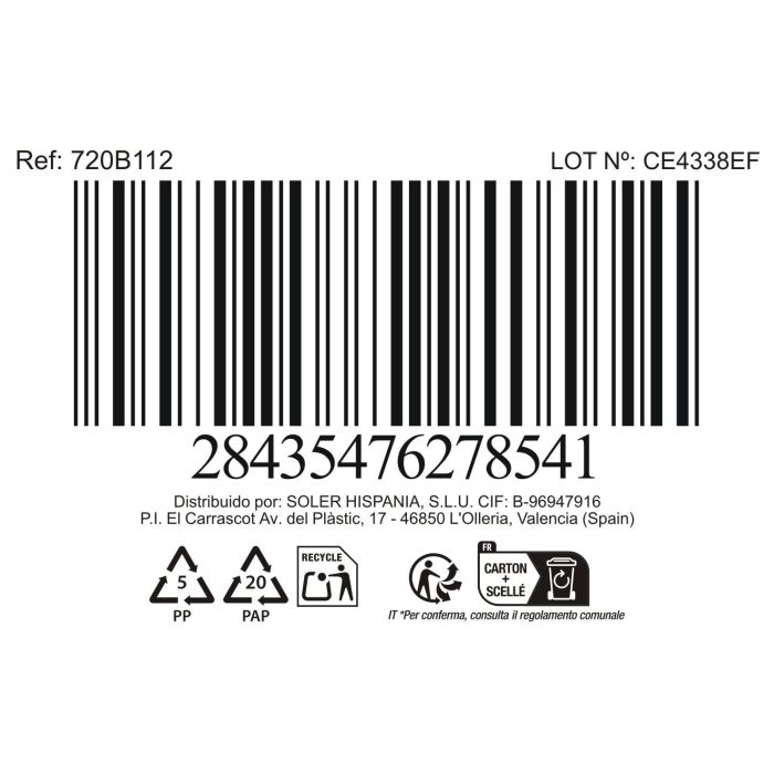 La Mediterranea Bol Redondo Snack Chester Blue 13 x 5 cm (24 Unidades)