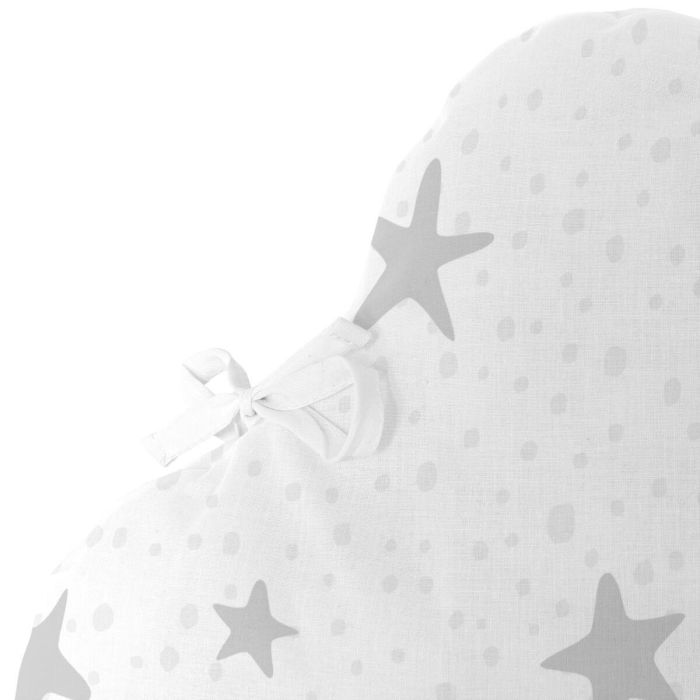 Protector de Cuna HappyFriday Basic Kids Little star Gris 60 x 40 cm 3 Protector de Cuna HappyFriday Basic Kids Little star Gris 60 x 40 cm 3