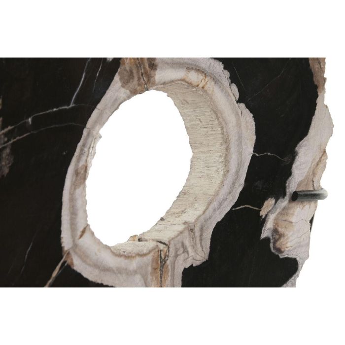 DKD Home Decor Figura Balines Indonesia 1c24 Negro Blanco 11 x 40 x 30 cm Fosil y Madera 6