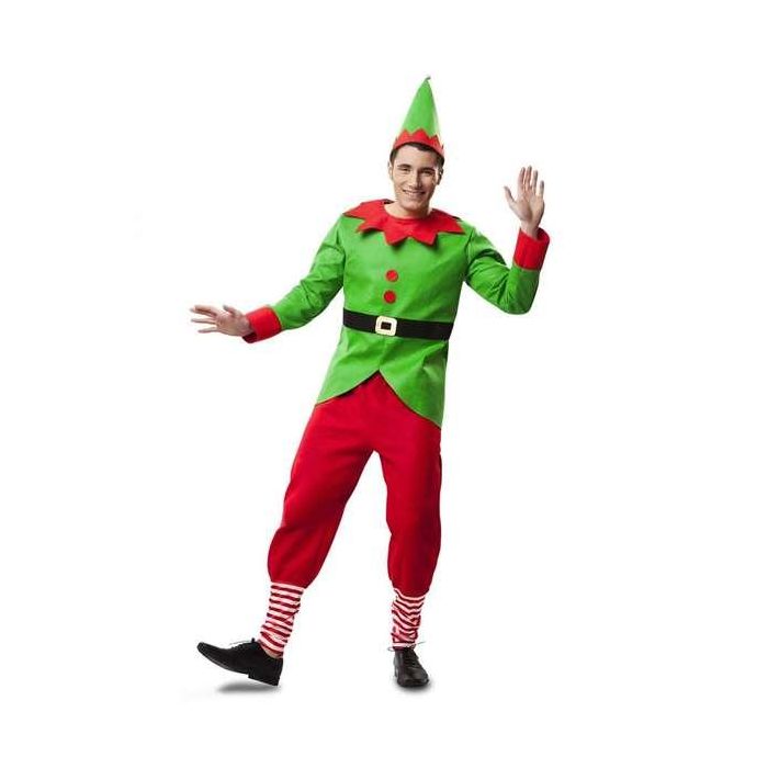Disfraz elfo gorro, camisa con cinturón y pantalón talla XXL 1 Disfraz elfo gorro, camisa con cinturón y pantalón talla XXL 1