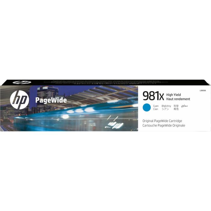 HP PageWide Enterprise Color 556 / MFP 586 Cartucho de Alta capacidad Cyan nº981X 0 HP PageWide Enterprise Color 556 / MFP 586 Cartucho de Alta capacidad Cyan nº981X 0